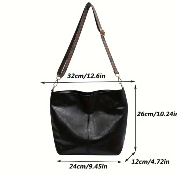 Wide Strap Bucket Crossbody - Picture 4 of 5